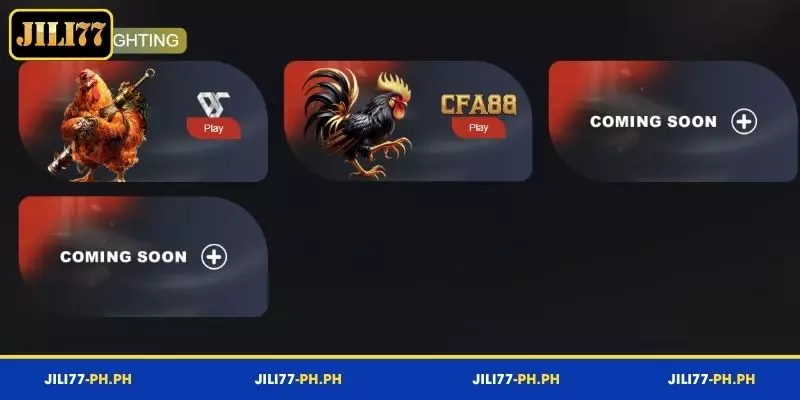 Available JILI77 Cockfight lobbies and arena options